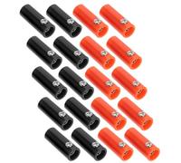 Create idea Lot de 20 connecteurs Jack Banane de 4 mm, y Compris 10 Prises Banane Noires et 10 Rouges, Adaptateur de connecteur Bullet pour Le Montage du câble de Haut-Parleur