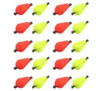 Create idea Lot de 20 flotteurs en mousse pour pêche à la mouche - Indicateur de chute d'eau - Jaune fluo et orange rouge