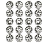 Create idea Lot de 20 Roulements à Billes à Gorge Profonde à Double étanchéité 623-2RS en Acier Chromé 3 X 10 X 4 Mm pour Moteurs Pompes Ventilateurs