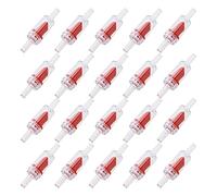 Create idea Lot de 20 valves anti-retour unidirectionnelles pour pompe à air d'aquarium - Accessoires pour la pêche en aquarium, articles de pêche, boutique, tuyau à air - 4 mm - Plastique rouge
