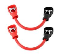 Create idea Lot de 2pcs Connecteurs de Bornes de Batterie Longueur de Câble 210mm 25 Carrés 10 AWG Clip de Connecteur de Câble de Batterie pour Voitures Navires Camping-Cars Motos Rouge Et Noir