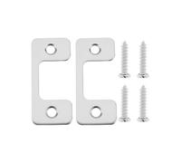 Create idea Lot de 2pcs Gâche Réglable pour Portes Extérieures Plaque de Gousset pour Cadre de Porte en Acier Inoxydable 201 avec Vis 57x25,6x25mm 5x25mm