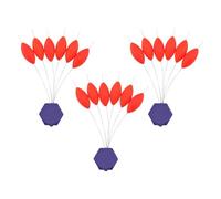 Create idea Lot de 3 flotteurs en mousse en forme d'olive pour la pêche à la mouche - Accessoires de pêche à la mouche - Rouge