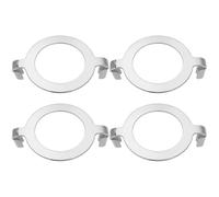 Create idea Lot de 4 Adaptateurs de Support de Lampe en Forme de Harpe Argentés de 4,2 Cm Compatibles avec La Base Filetée E27 Adaptateur d'abat-jour Antidérapant Support d'abat-jour en Métal