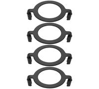 Create idea Lot de 4 Adaptateurs de Support de Lampe en Forme de Harpe Noir 1,65" Compatible avec Base Filetée E27 Adaptateur d'abat-jour Antidérapant Support d'abat-jour en Métal
