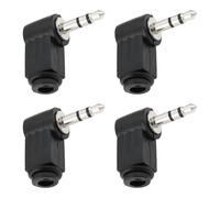 Create idea Lot de 4 adaptateurs jack stéréo 3,5 mm à souder à angle de 90 degrés pour casque, lecteurs MP3 et haut-parleurs
