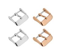 Create idea Lot de 4 boucles de rechange en acier inoxydable pour bracelet de montre compatible avec Seiko - Compatible avec Grand Seiko - Or rose et argent - 16 mm