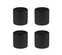 Create idea Lot de 4 boutons de contrôle du volume en métal pour guitare électrique et basse Noir 6 mm de diamètre