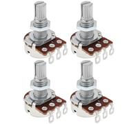 Create idea Lot de 4 boutons de potentiomètre linéaire B50K pour guitare - 18 mm de long - Avec axe fendu - Contrôle du volume et du volume - 3 broches - Pour guitare électrique et basse