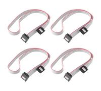 Create idea Lot de 4 Câbles Plats IDC 8 Broches Longueur 50 Cm Pas 2,54 Mm avec Embase à Broches 28 AWG