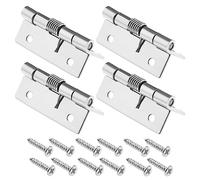 Create idea Lot de 4 charnières à ressort à ouverture automatique en acier inoxydable 304 pour portes invisibles (5,1 cm)