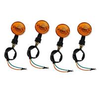 Create idea Lot de 4 clignotants universels pour moto - 12 V - Forme ronde - Couleur ambre
