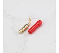 Create idea Lot de 4 connecteurs banane 2 mm 49 x 7,5 mm en silicone tressé pour fil de haut-parleur, récepteurs AV, amplificateurs, son surround - Rouge et noir