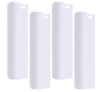 Create idea Lot de 4 Coques de Batterie en Plastique de Rechange pour télécommande Nintendo Wii Blanc