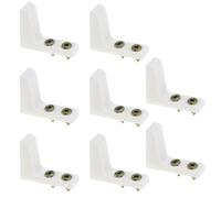 Create idea Lot de 4 paires de stabilisateurs de siège de toilette en plastique blanc avec vis