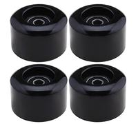 Create idea Lot de 4 roues de rechange pour patins à roulettes - 54 mm de diamètre - Dureté 80A - Avec roulements ABEC-9 608RS - Noir