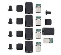 Create idea Lot de 5 connecteurs mâles USB 3.1 de type C de rechange pour bricolage 24 broches USB 3.1 Type C USB-C mâle OTG hôte Type 5,1 K Résistance Accessoires électriques Noir