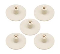 Create idea Lot de 5 supports en caoutchouc pour balles de golf - 56 x 21 mm - Pour terrains de golf en extérieur et intérieur - Blanc cassé