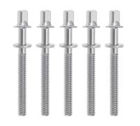 Create idea Lot de 5 tiges de tension M5 x 50 mm pour tambour - Vis de tension de rechange avec rondelles - Compatible avec les tambours Yamaha et plus - Argenté