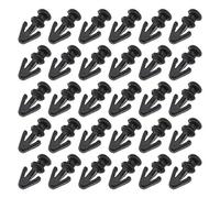 Create idea Lot de 50 clips de joint de porte en plastique noir pour joint inférieur en caoutchouc 1042065