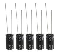 Create idea Lot de 50 condensateurs électrolytiques 47UF 50 V 6,3 x 11 mm pour appareils électroménagers divers produits électroniques