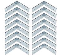 Create idea Lot de 50 équerres de fixation d'angle en forme de L plaquées zinc pour meuble 50 x 50 x 15 x 1,5 mm