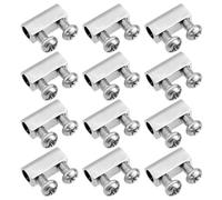 Create idea Lot de 50 serre-câbles en acier de 12 mm - Kit de câble métallique de 3 mm à double trou - Pince en cuivre pour fil de suspension de 1 à 2 mm de diamètre - Fil de jardin