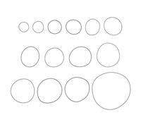 Create idea Lot de 56 Courroies pour Lecteur de Cassettes épaisseur 1 Mm pour Enregistreur Vidéo Lecteur de CD-ROM 4,5 à 18,5 Mm