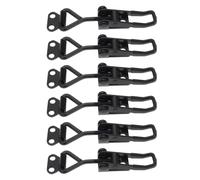 Create idea Lot de 6 fermoirs de boîte de rangement pour boîte à outils et valise Noir 102 x 58 x 57 mm