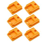 Create idea Lot de 6 porte-outils muraux en plastique à trois trous pour rangement d'outils de batterie compatibles avec Dewalt 20 V 18 V 12 V Outil de perçage électrique (jaune)