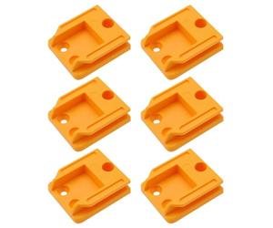 Create idea Lot de 6pcs Porte-outils Muraux à Trois Trous en Plastique sans Fil pour Rangement d'outils Support Mural Compatible avec Dewalt Perceuse Électrique 20V 18V 12V (jaune)