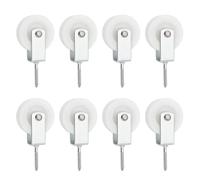 Create idea Lot de 8 Poulies de 50 Mm en Nylon pour Corde à Linge pour Patios Intérieurs Balcons Murs de Toit Installations 38X6 Mm