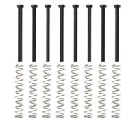 Create idea Lot de 8 vis de montage pour micro Humbucker M2,5 x P0,45 Longueur 31 mm avec ressorts de 28 mm pour installation et réglage de micro à double bobine, noir