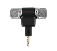 Create idea Mini Microphone Stéréo 3,5 Mm Plaqué Or à Quatre Pôles 5,7 X 5,5 X 1,3 Cm Adapté Aux Téléphones Portables Ordinateurs Enregistreurs