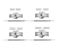 Create idea Montre Boucle à Bouton-poussoir Double Poussoir Montre à Ressort Fermoir 14mm Boucle de Montre en Acier Inoxydable Déploiement Fermoir Papillon Bracelet de Montre