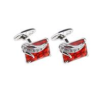 Create idea Paire de boutons de manchette en cristal rouge tendance classique pour homme, père, marié, décoration de vêtements
