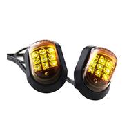 Create idea Paire de clignotants LED encastrés pour moto - Ambre - Étanche