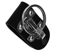 Create idea Porte-clés détachable en Cuir Acier Inoxydable Noir Clip de Ceinture Support de clés