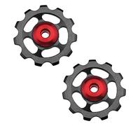Create idea Roues Dérailleur Arrière 2pcs Noir Scellé par Aluminium 11T Soutenant Jockey Roule Poulie pour Bicyclette Accessoires
