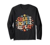 Create Inspire Repeat Motivation Maker Mindset - Manche Longue
