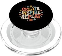 Create Inspire Repeat Motivation Maker Mindset - PopSockets PopGrip pour MagSafe