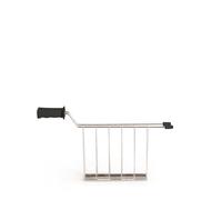 CREATE/JEU DE 2 COLLIERS DE GRILLE Noir/Accessoire pour faire des sandwichs en Toast Retro M, sans risque de brûlures, en Acier Inoxydable
