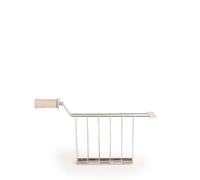 CREATE/JEU DE 2 COLLIERS DE GRILLE Sable/Accessoire pour faire des sandwichs en Toast Retro M, sans risque de brûlures, en Acier Inoxydable