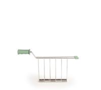 CREATE/JEU DE 2 COLLIERS DE GRILLE Vert Sauge/Accessoire pour faire des sandwichs en Toast Retro M, sans risque de brûlures, en Acier Inoxydable