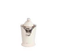 CREATE/JUICER PRESS/Presse-agrumes électrique à levier blanc cassé/Sans éclaboussures, dépôt 250ml, filtre de pulpe, système anti-goutte, apte lave-vaisselle, 2 cônes démontables, 100W