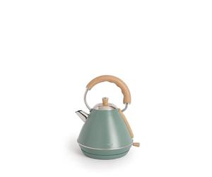 CREATE/KETTLE RETRO M/Bouilloire électrique Vert sauge/Ébullition rapide, capacité 1l, arrêt automatique, filtre anti-calcaire, arrêt automatique, indicateur de niveau d'eau, Ø17,2 cm, 1200 W