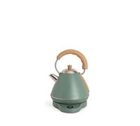 CREATE/KETTLE RETRO PRO/Bouilloire électrique 1 L avec contrôle de température vert sauge/Système d’arrêt automatique, ébullition rapide, base antidérapante, panneau transparent, 1200W