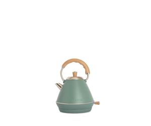 CREATE/KETTLE RETRO S/Bouilloire électrique vert sauge/Ébullition rapide, capacité 600ml, arrêt automatique, filtre anti-calcaire, indicateur de niveau d'eau, Ø17.2 cm, 800W
