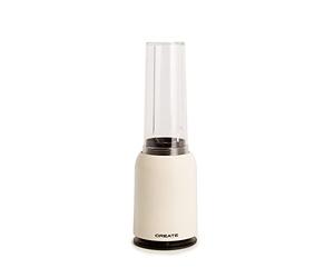CREATE/MOI STUDIO/Blender avec verre amovible Blanc cassé/Mixeur pour smoothies et milk-shakes, 400 ml en verre, usage unique, sans BPA, portable, lames en acier inoxydable, 230W