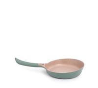 CREATE / PAN STUDIO/Poêle en aluminium moulé Ø28cm avec revêtement céramique vert sauge/Poignée en bakélite, compatible avec tous types de cuisinières, résistante et durable, sans PFOA